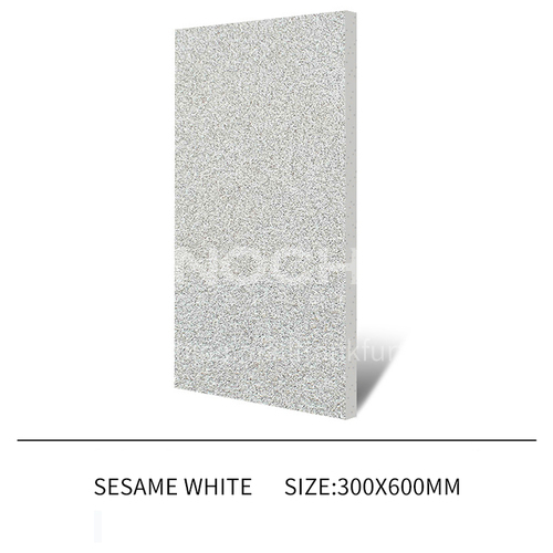 Courtyard floor tiles Square outdoor non-slip anti-freeze floor tiles Thickened rural villa quartz tiles-JLS Sesame White 300×600mm